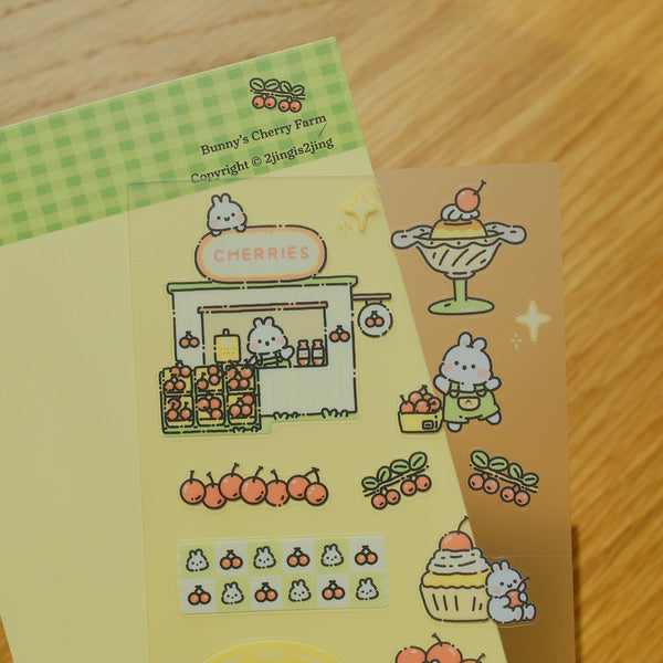 Bunny's Fruit Farm Sticker Sheet - Cherry Farm