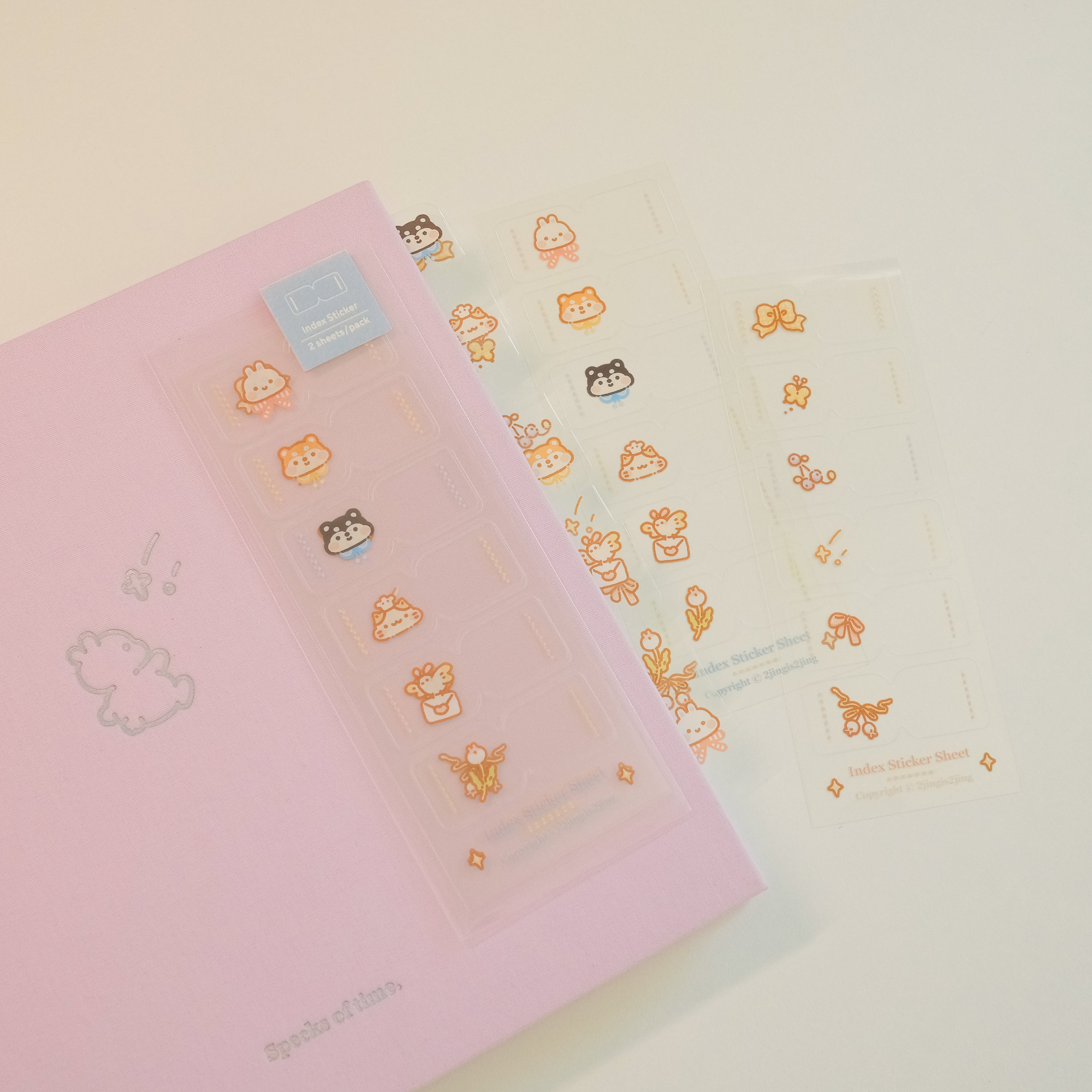 Aidex Sticker Index Sticker Sheet - 2 Sheets/Pack (12 designs)