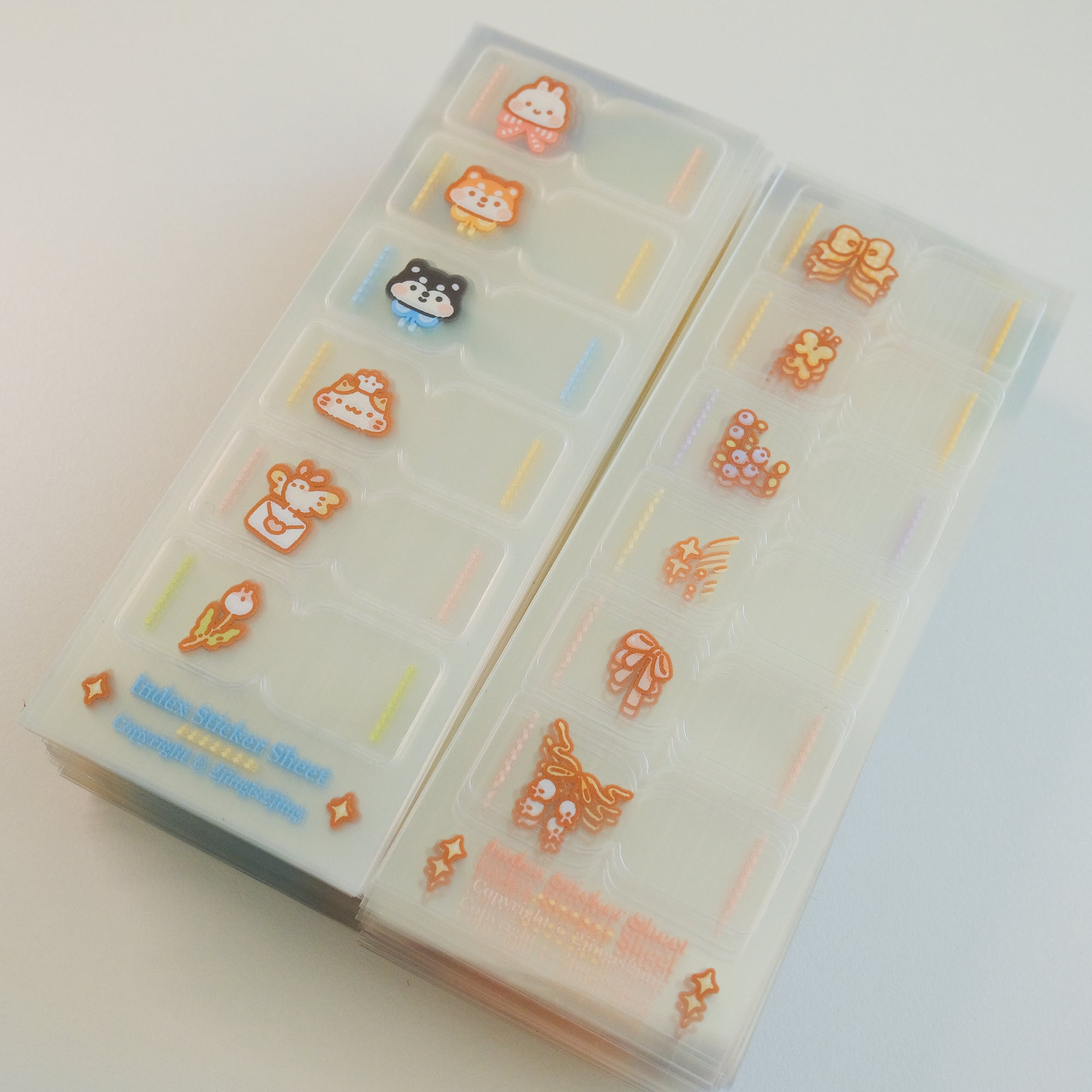 Index Sticker Sheet - 2 Sheets/Pack (12 designs)