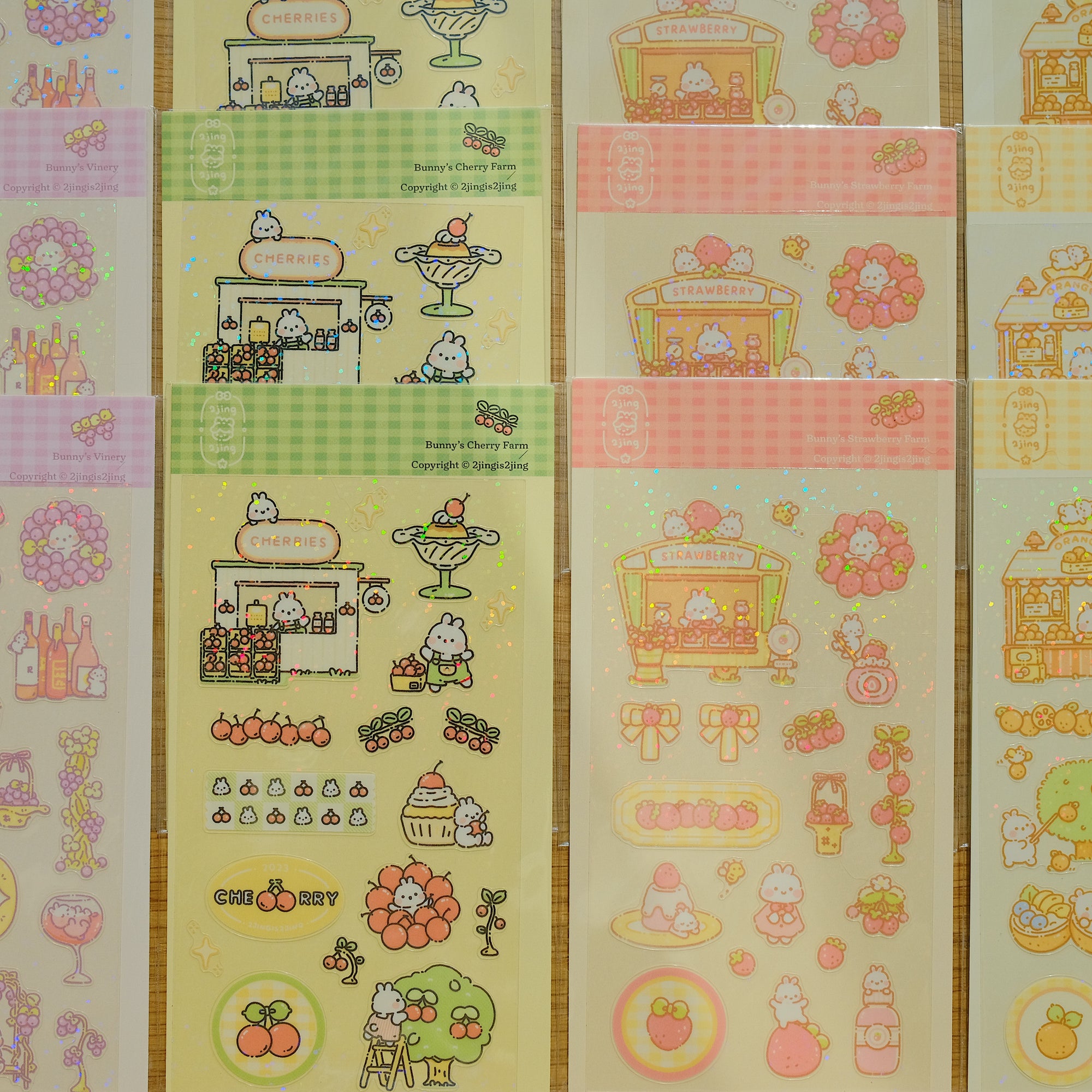 Bunny's Fruit Farm Sticker Sheet - Orange Farm