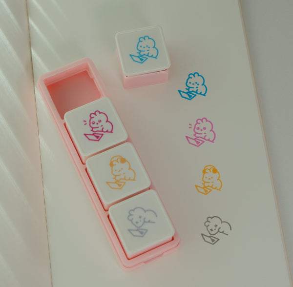 Large Bunnie Button Stamp