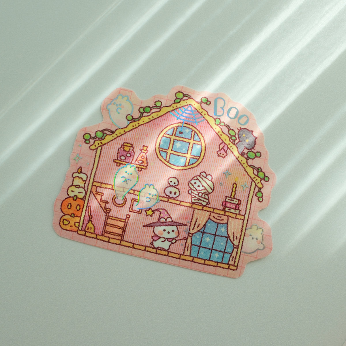 Bunnie Boo Cottage Foil Sticker