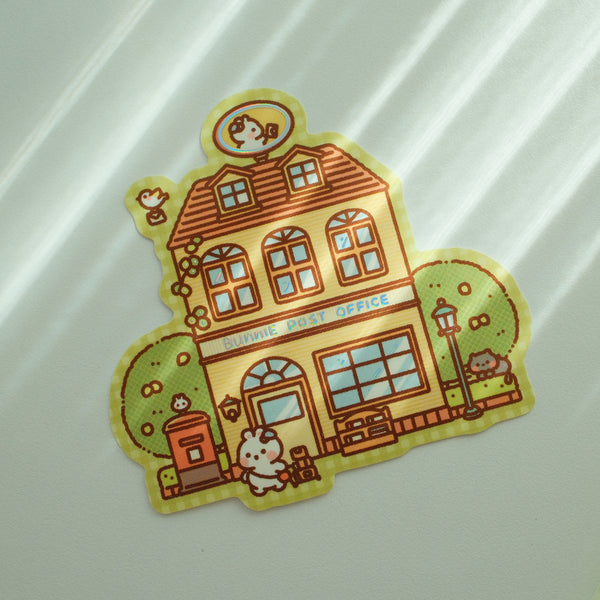 Bunnie Island Post Office Foil Sticker