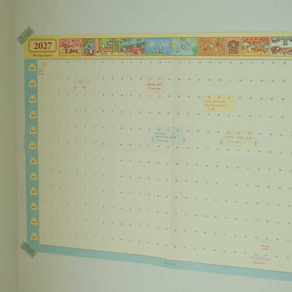 2027 Illustrated 365-Day A2 Wall Calendar & Sticker Pack
