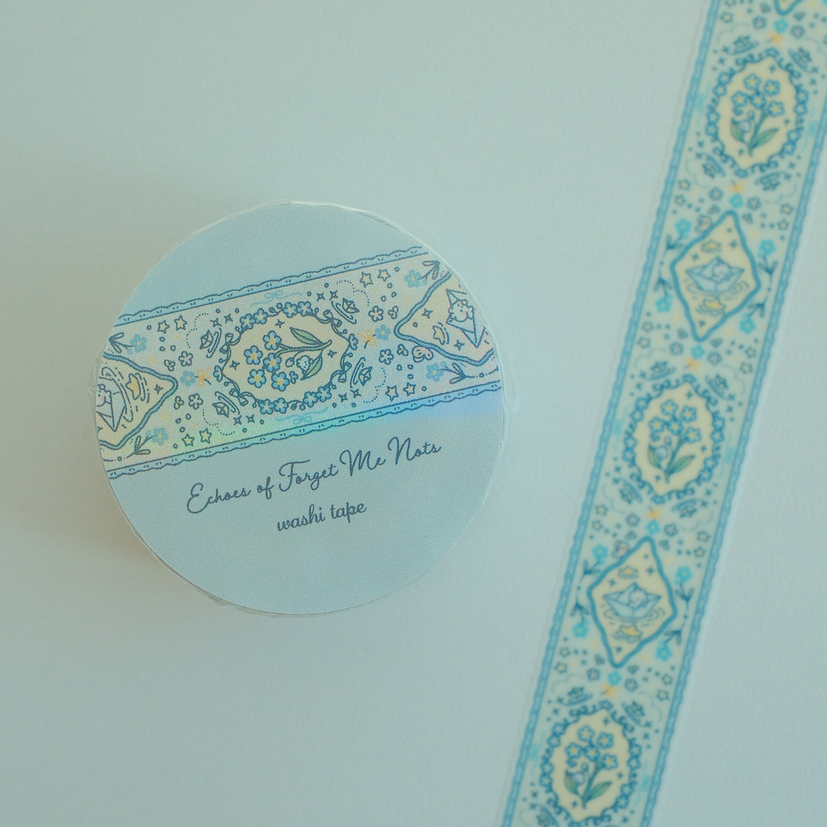 Echoes of Forget Me Nots Glitter Washi Tape