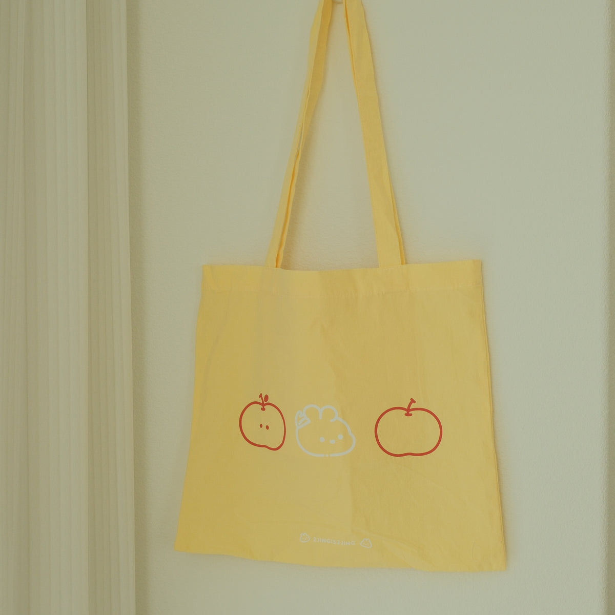 Cotton Foldable Bag - Bunnie Apple