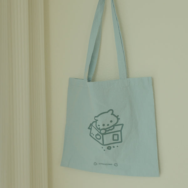 Cotton Foldable Bag - Kitty Chomp