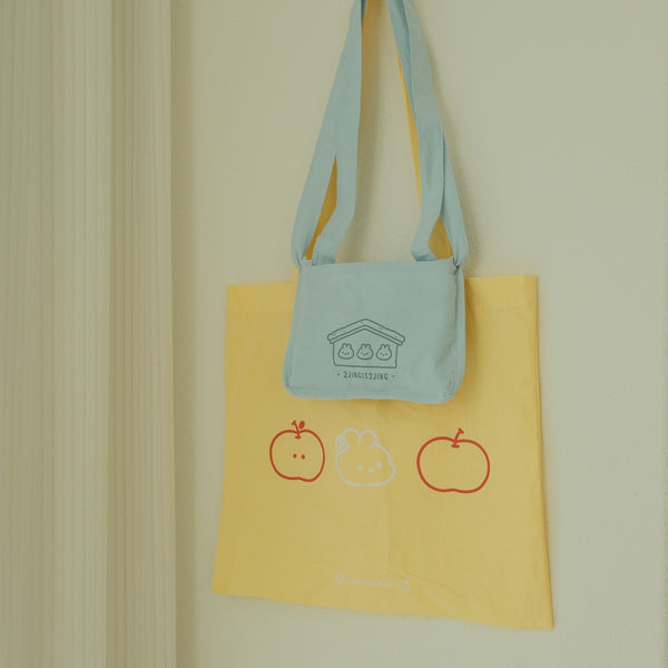 Cotton Foldable Bag - Bunnie Apple