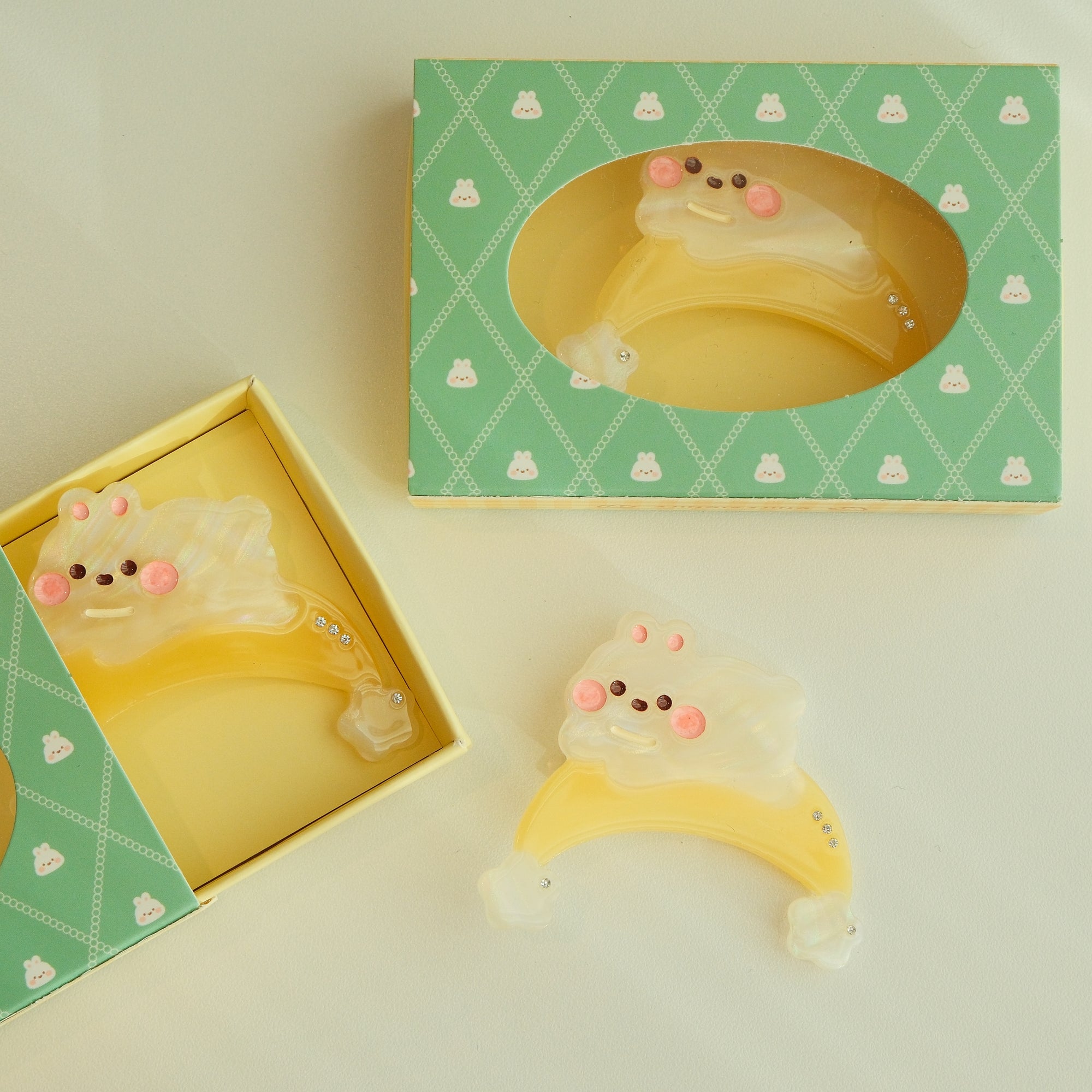 Moon Bunny Hair Clip | Kawaii Acetate Hair Clip