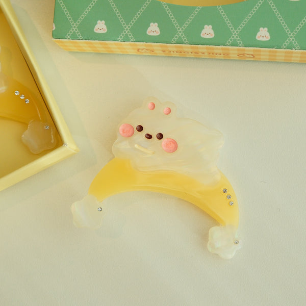 Moon Bunny Hair Clip | Kawaii Acetate Hair Clip