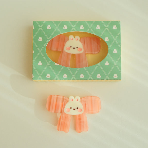 Bow Bunny Hair Clip | Kawaii Acetate Hair Clip