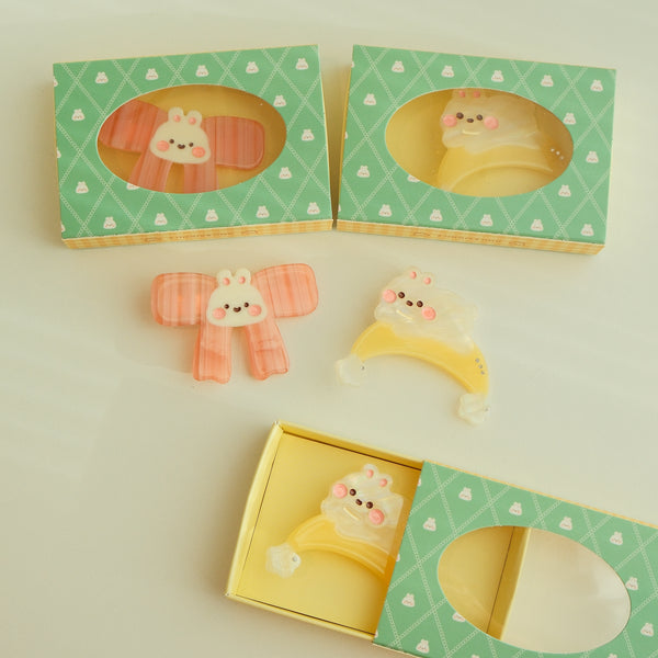 Moon Bunny Hair Clip | Kawaii Acetate Hair Clip