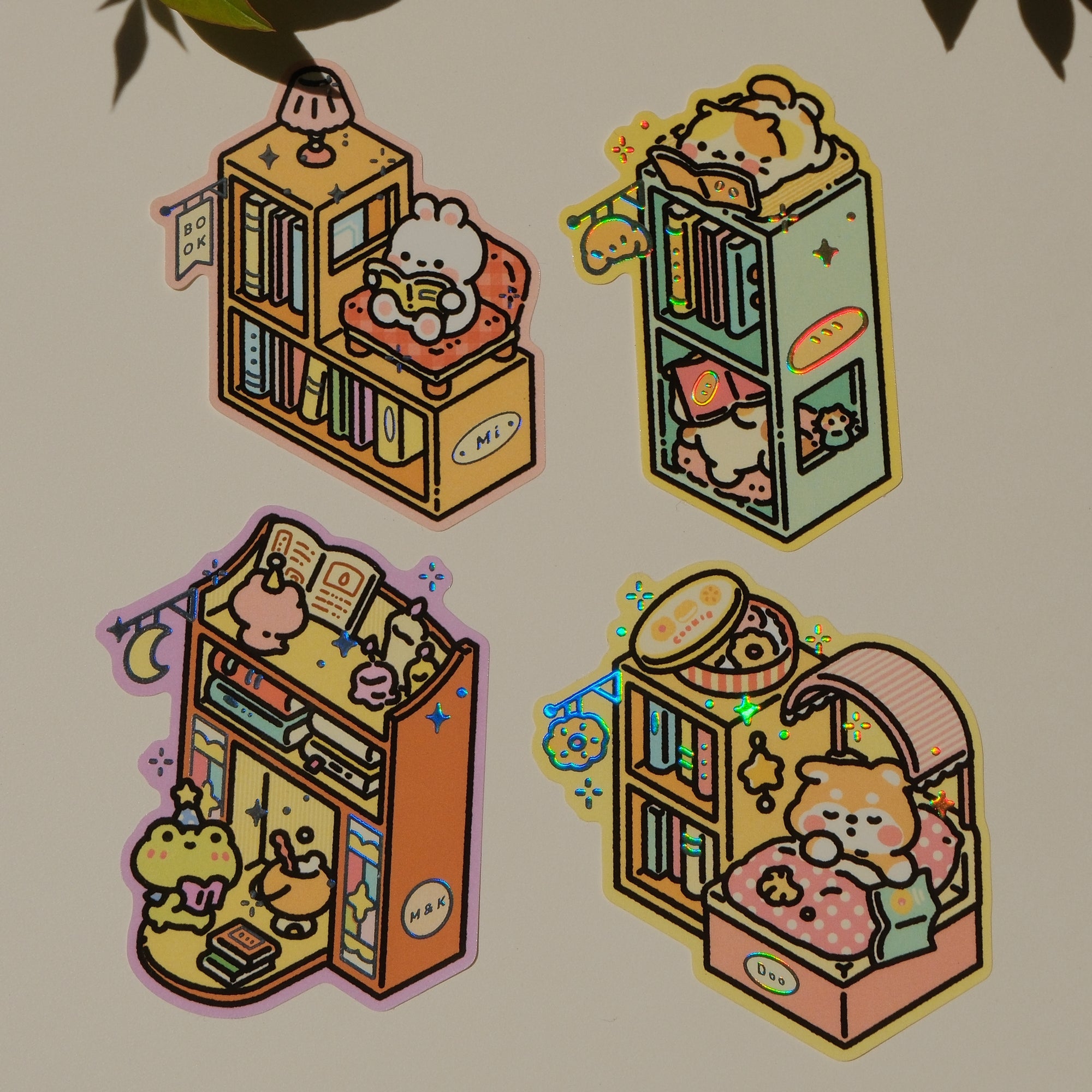 Bunnie Island Reading Club Die-Cut Stickers