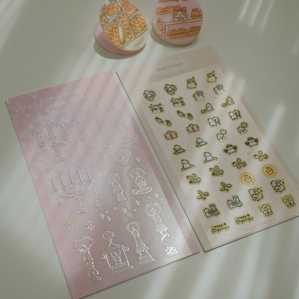 Bunnie Candle Sticker Sheet