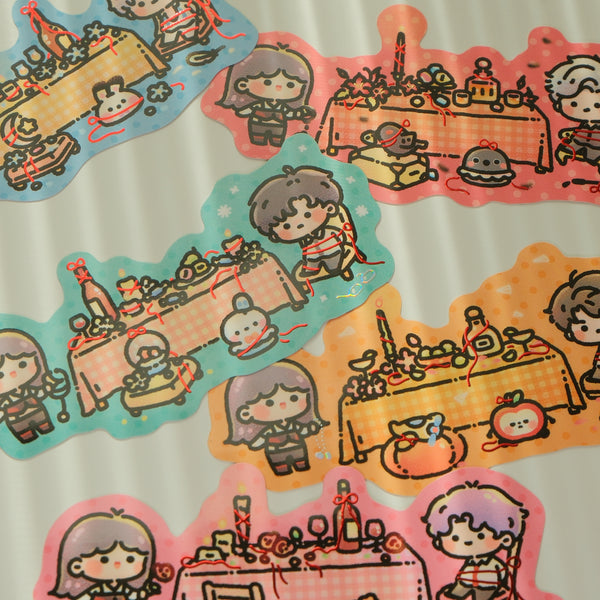 Lads Dinnner Table Large Foil Sticker