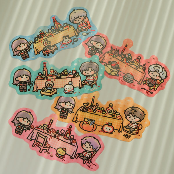 Lads Dinnner Table Large Foil Sticker