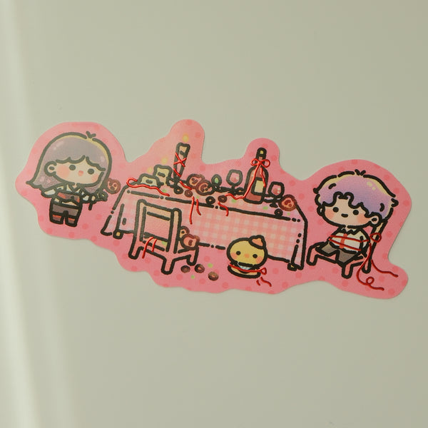 Lads Dinnner Table Large Foil Sticker