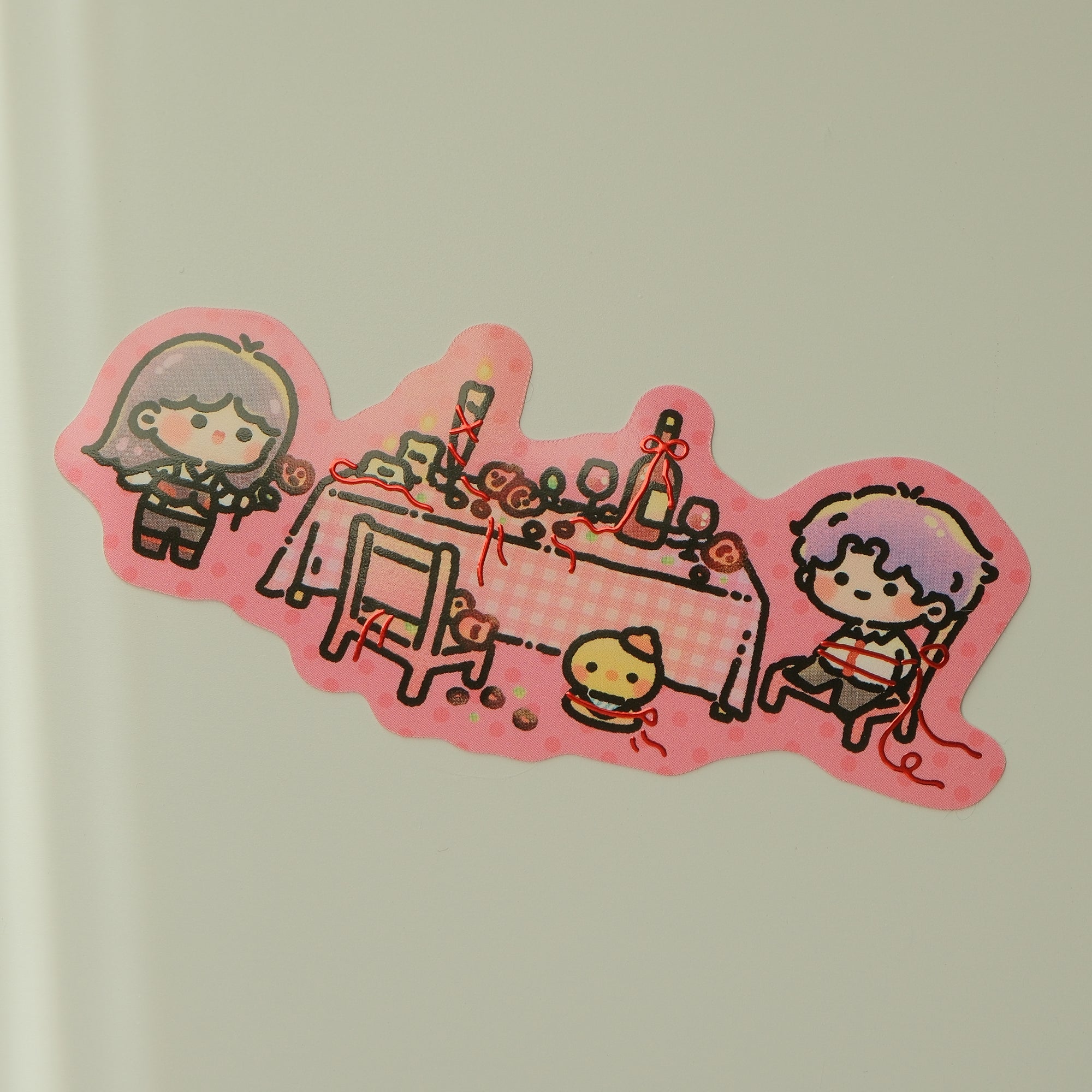 Lads Dinnner Table Large Foil Sticker