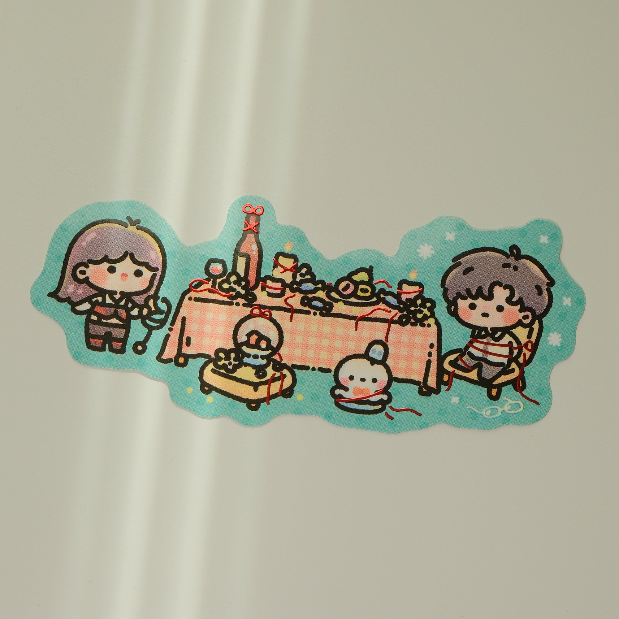 Lads Dinnner Table Large Foil Sticker