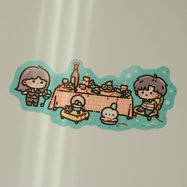 Lads Dinnner Table Large Foil Sticker
