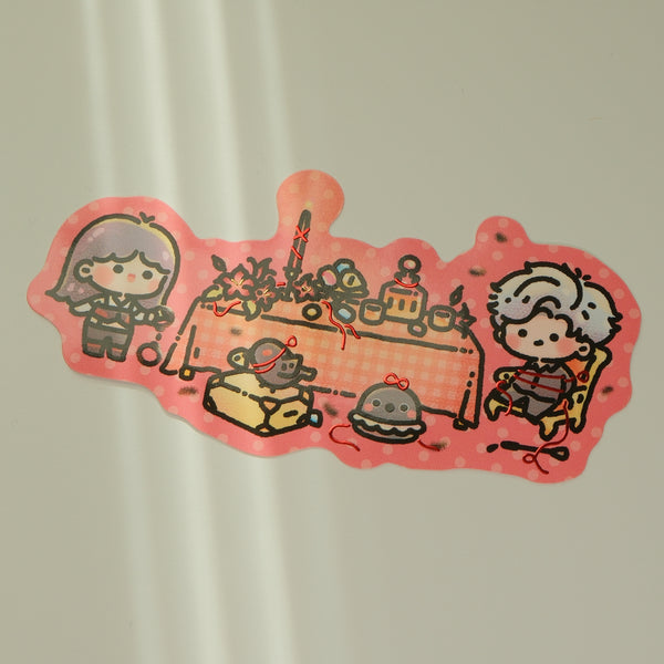 Lads Dinnner Table Large Foil Sticker