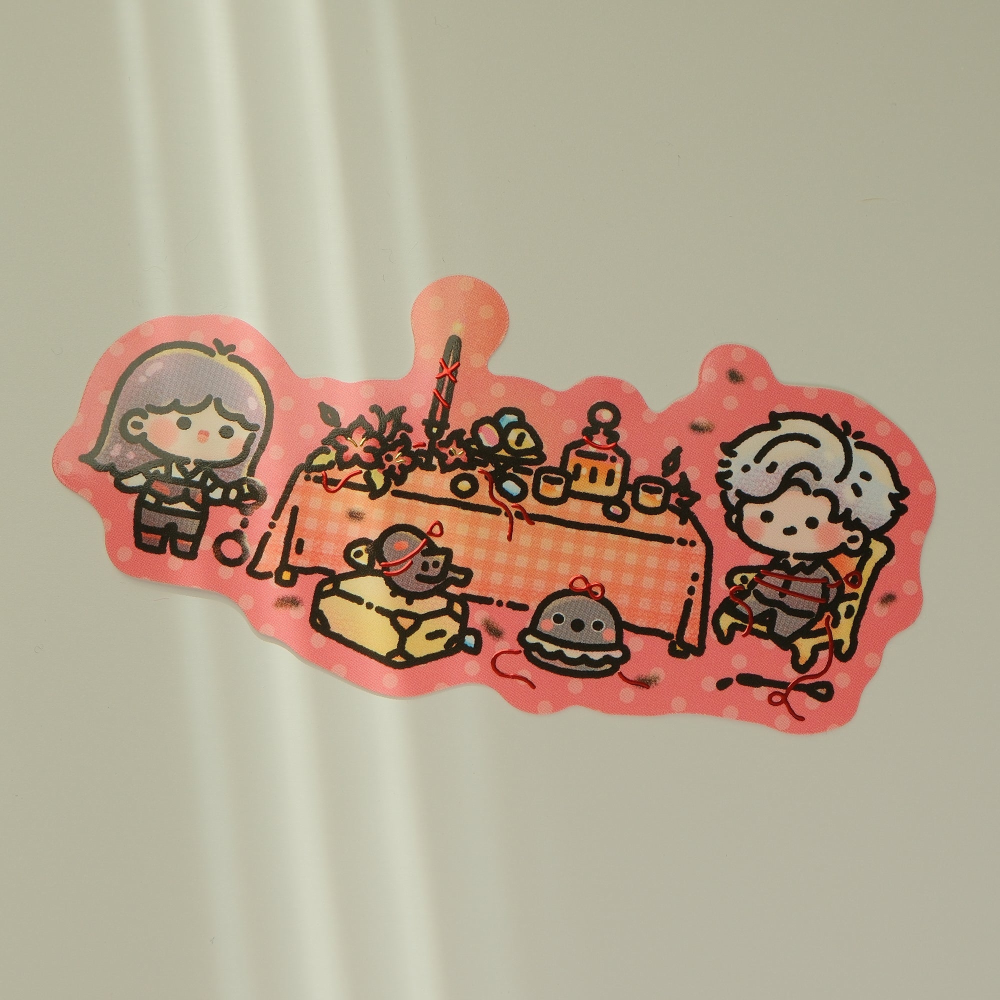 Lads Dinnner Table Large Foil Sticker