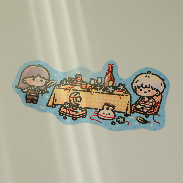 Lads Dinnner Table Large Foil Sticker
