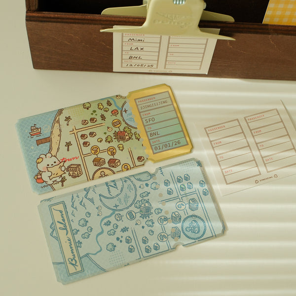 Bunnie Island Boarding Pass Bookmark