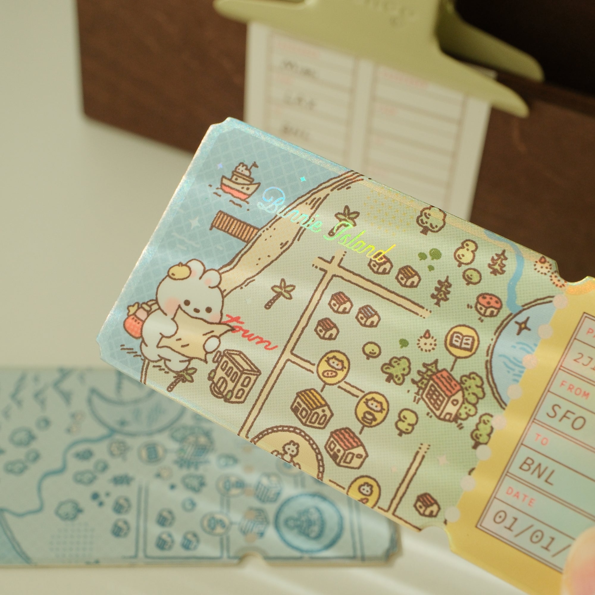 Bunnie Island Boarding Pass Bookmark
