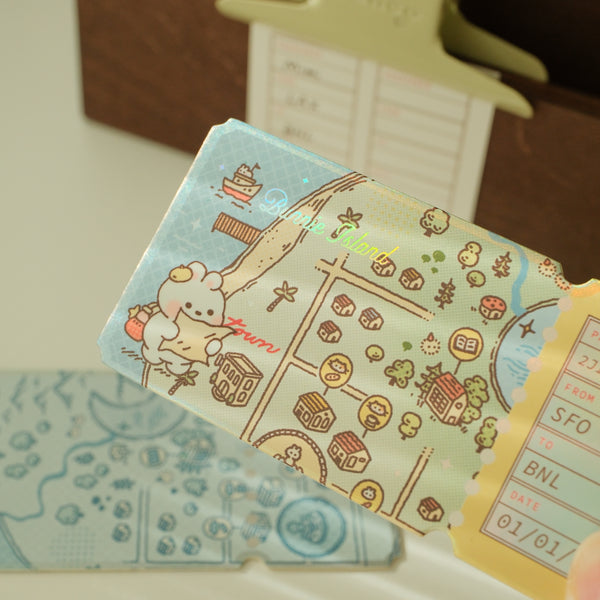 Bunnie Island Boarding Pass Bookmark