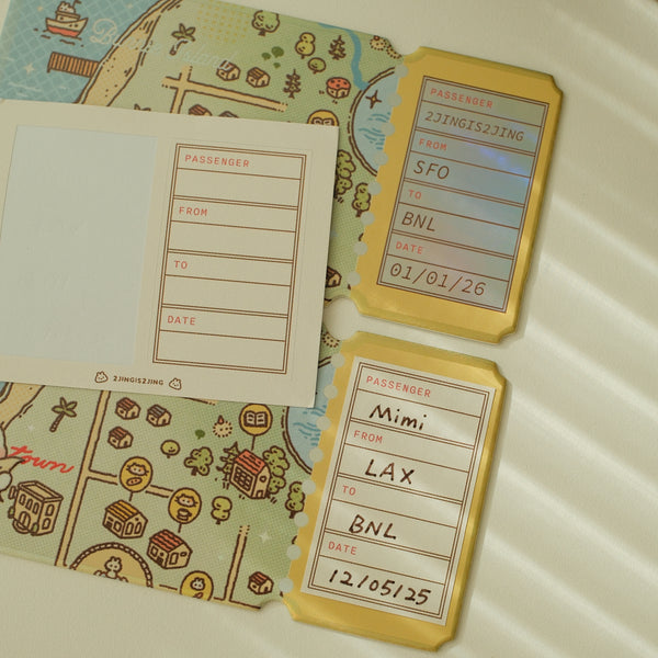 Bunnie Island Boarding Pass Bookmark