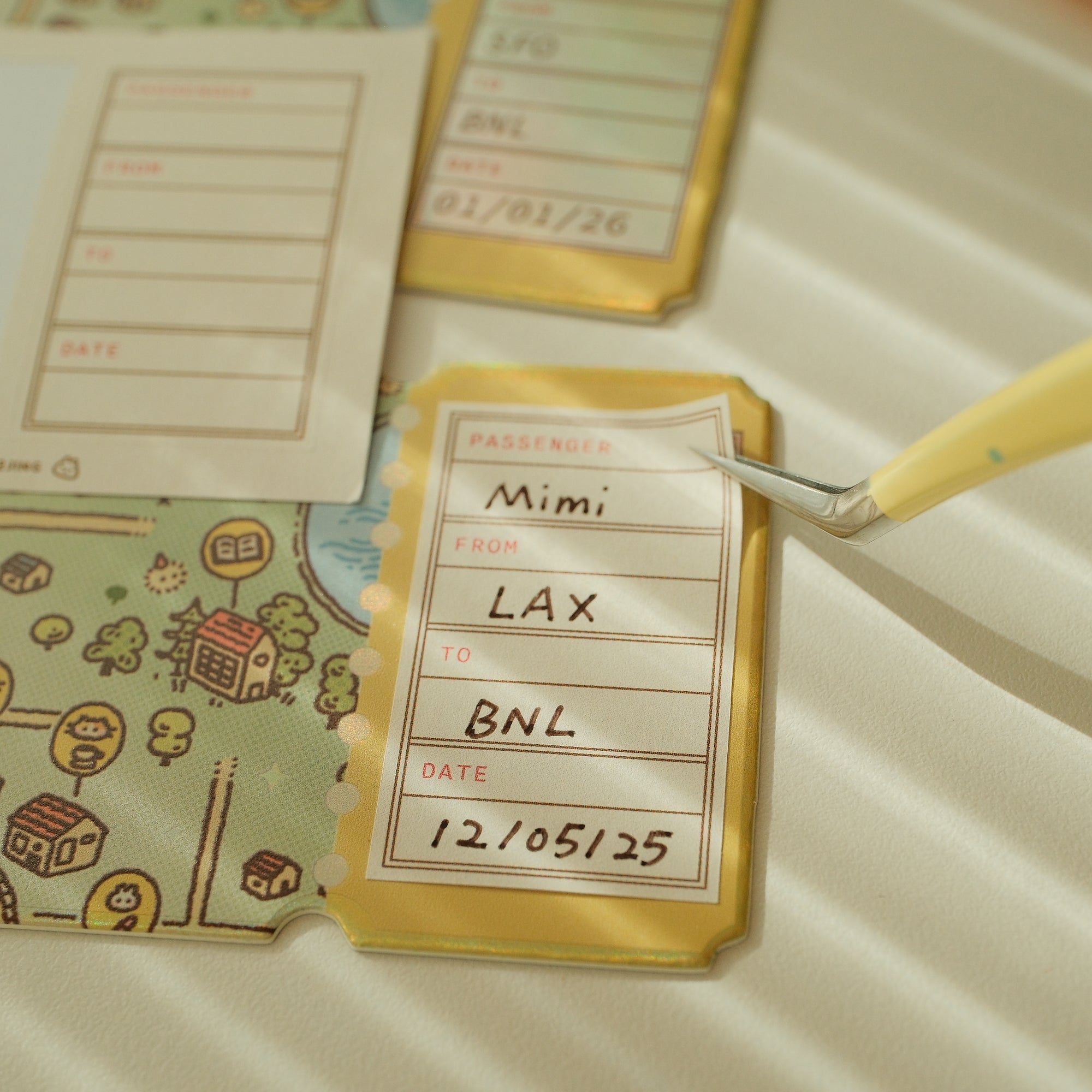 Bunnie Island Boarding Pass Bookmark