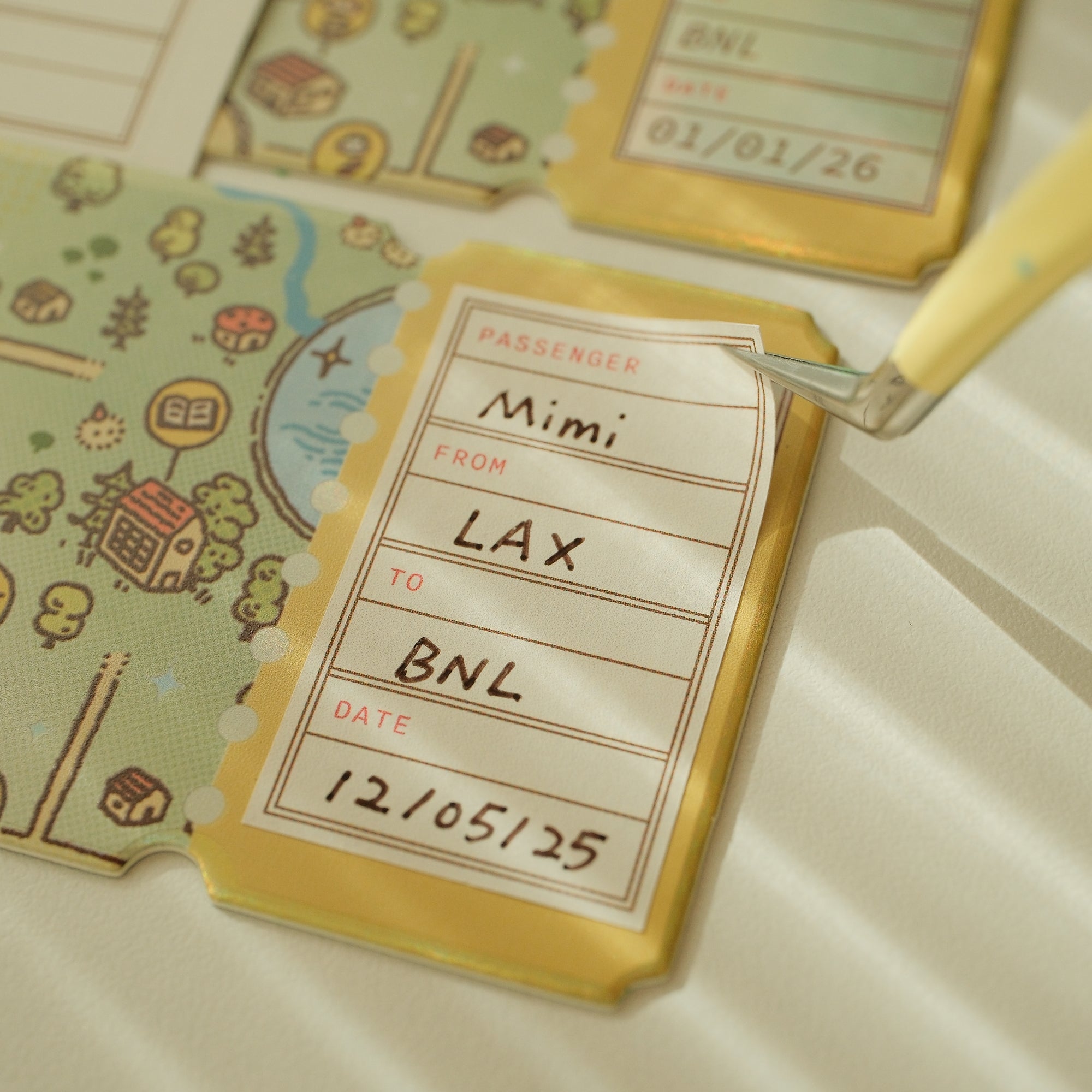Bunnie Island Boarding Pass Bookmark