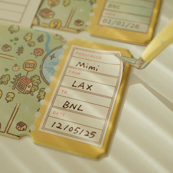 Bunnie Island Boarding Pass Bookmark