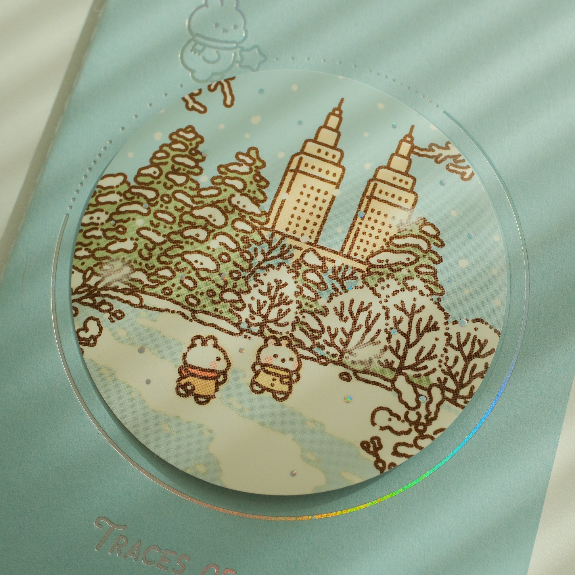 First Snow in NYC - Cities Series Foil Sticker