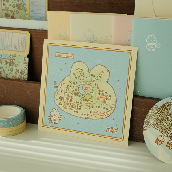 Bunnie Island Map Postcard