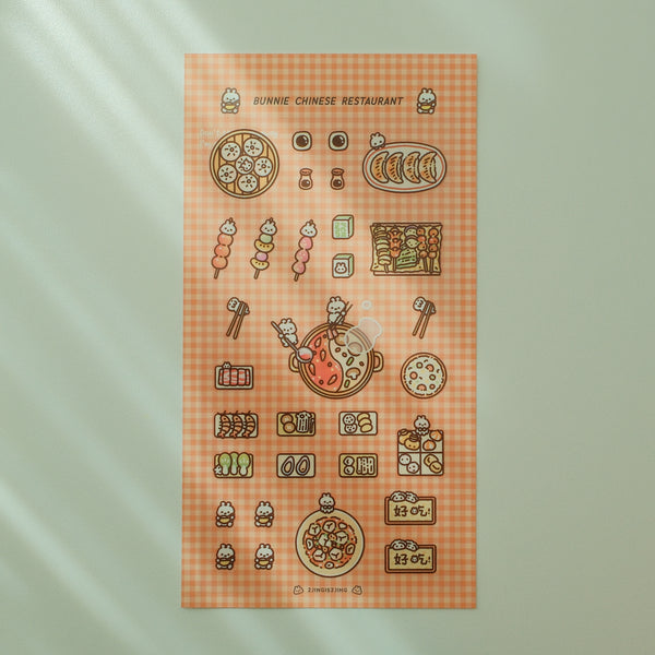 Bunnie Chinese Restaurant Sticker Sheet