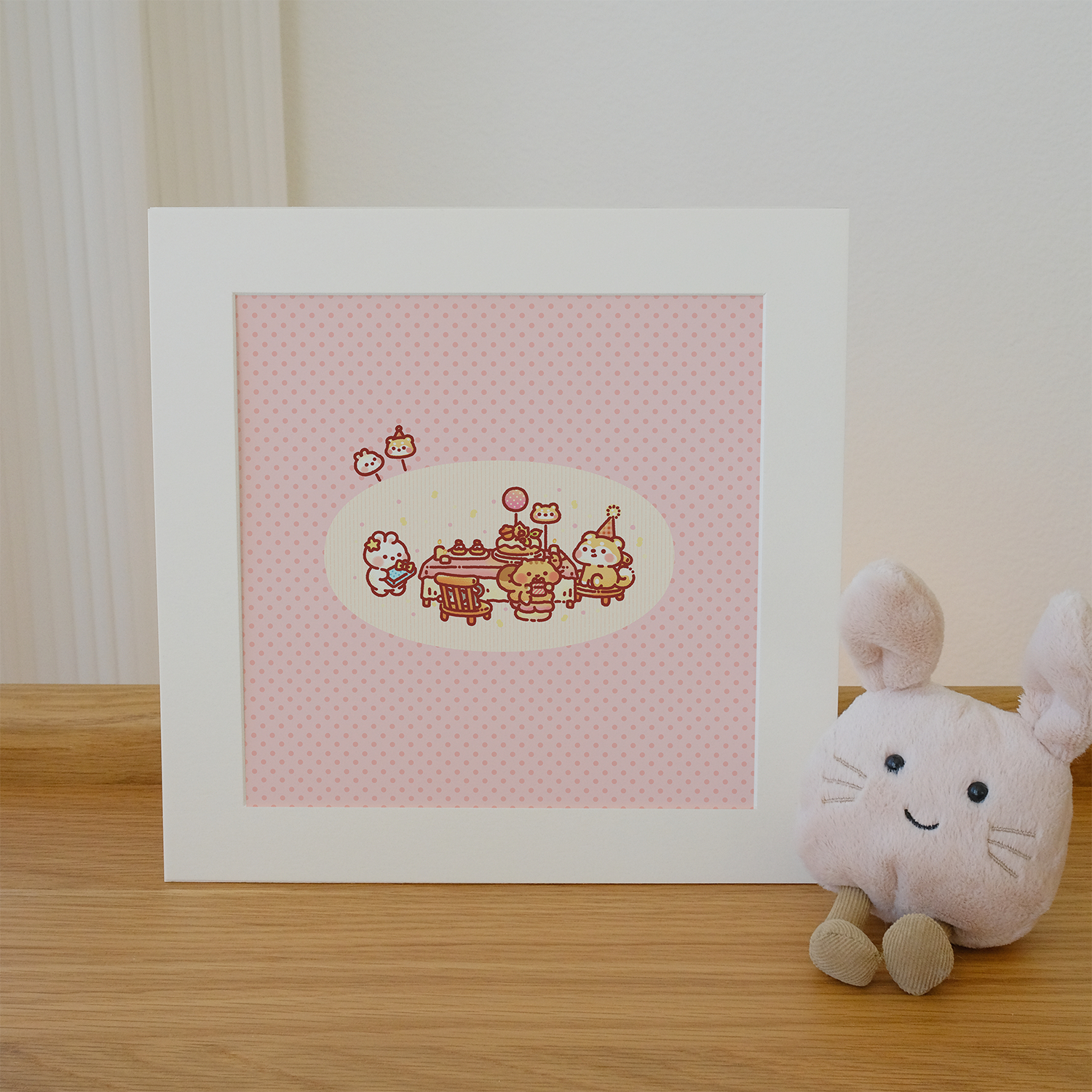 Birthday Party - Dinner Table Square Art Print