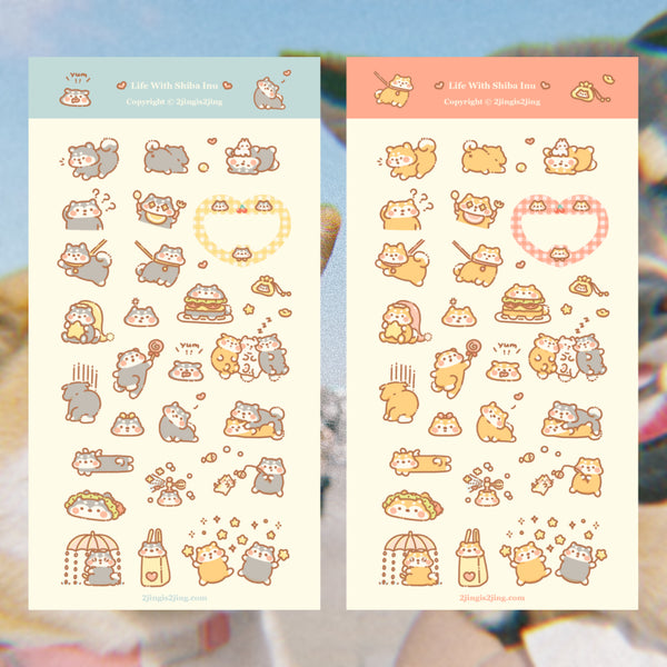 Shiba Doodoo & Bobo Sticker Sheet