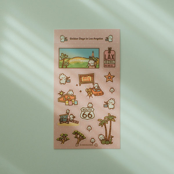 Golden Days in Los Angeles Mini Sticker Sheet