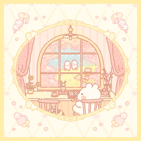 Bunny's Sakura Cafe Art Print (Standard size or Mini size)