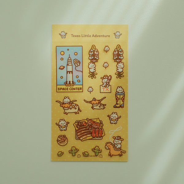 Texas Little Adventure Mini Sticker Sheet
