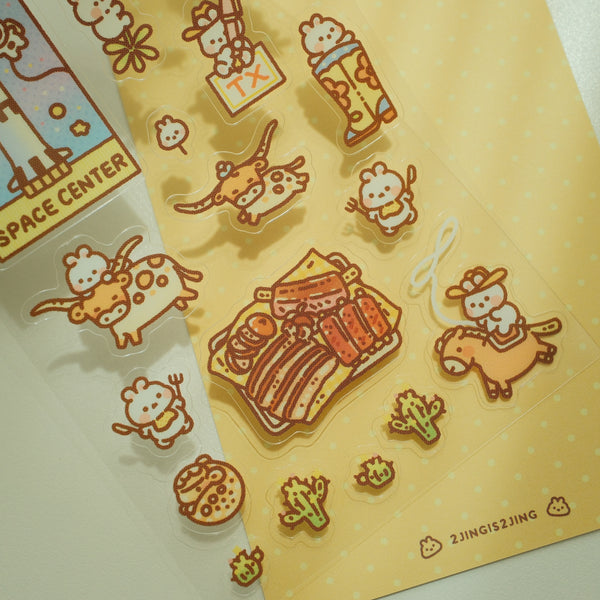 Texas Little Adventure Mini Sticker Sheet