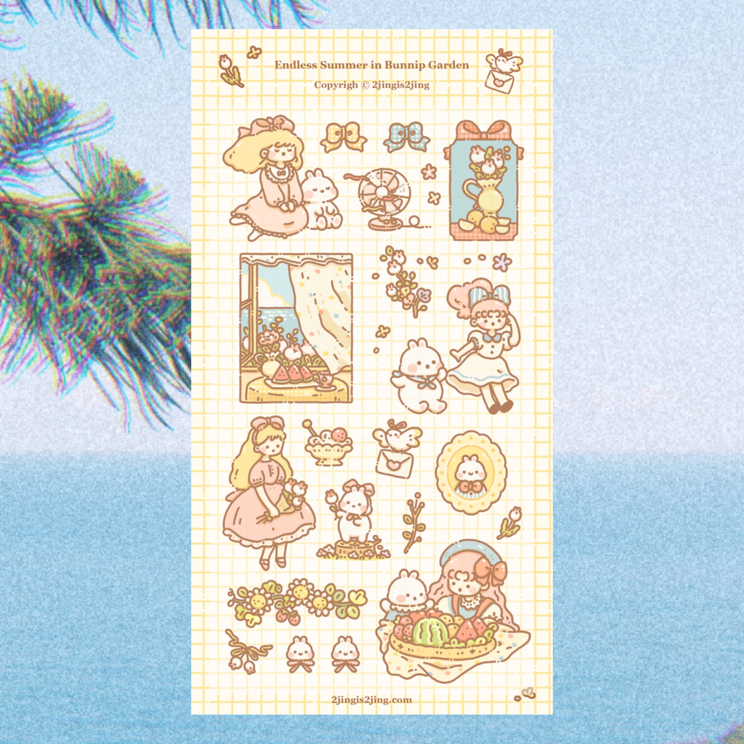 Endless Summer in Bunnip Garden Style B Sticker Sheet