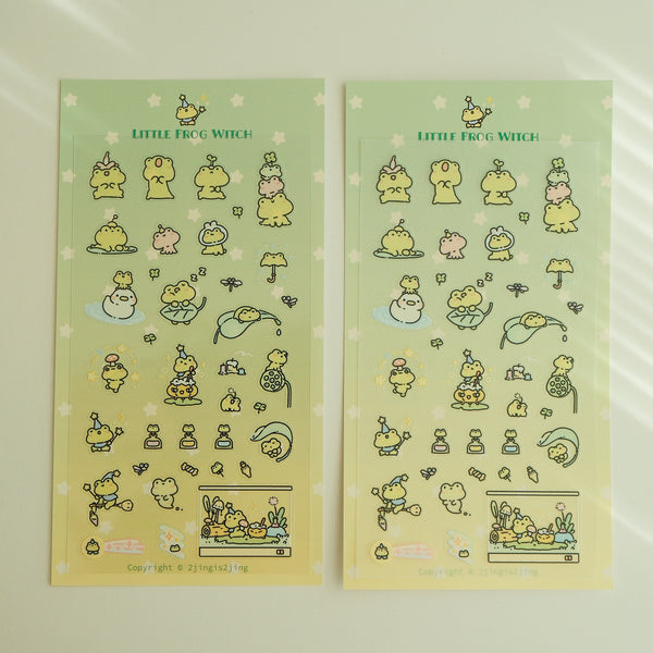 Little Frog Witch Sticker Sheet