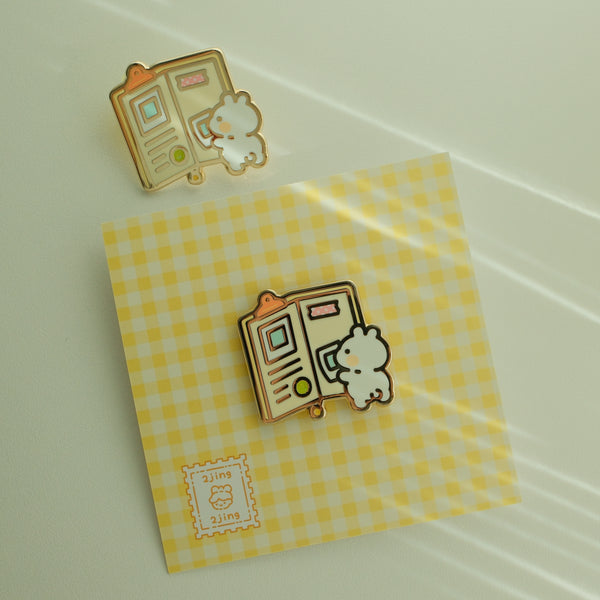 Journaling Bunny Enamel Pin