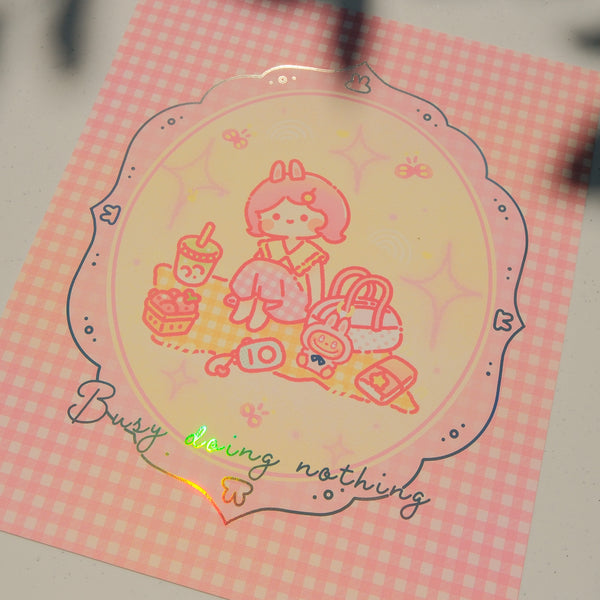 Busy Doing Nothing - Medium Foil Print
