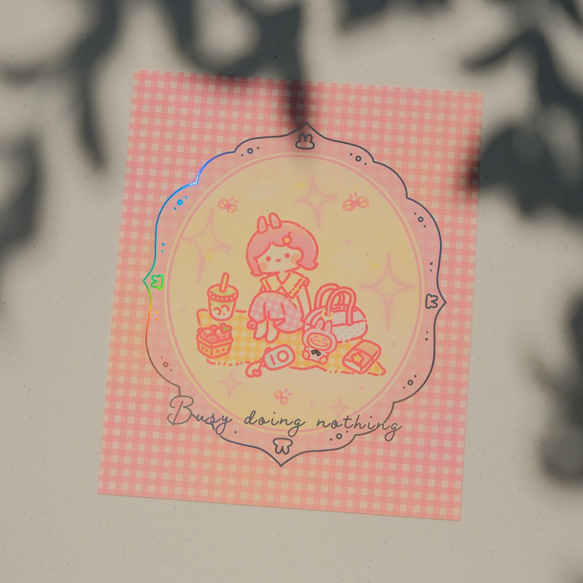 Busy Doing Nothing - Medium Foil Print