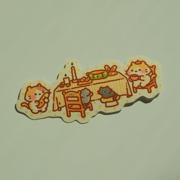 Mocha & Maple - Bunnie Island Dinner Table Series Foil Sticker