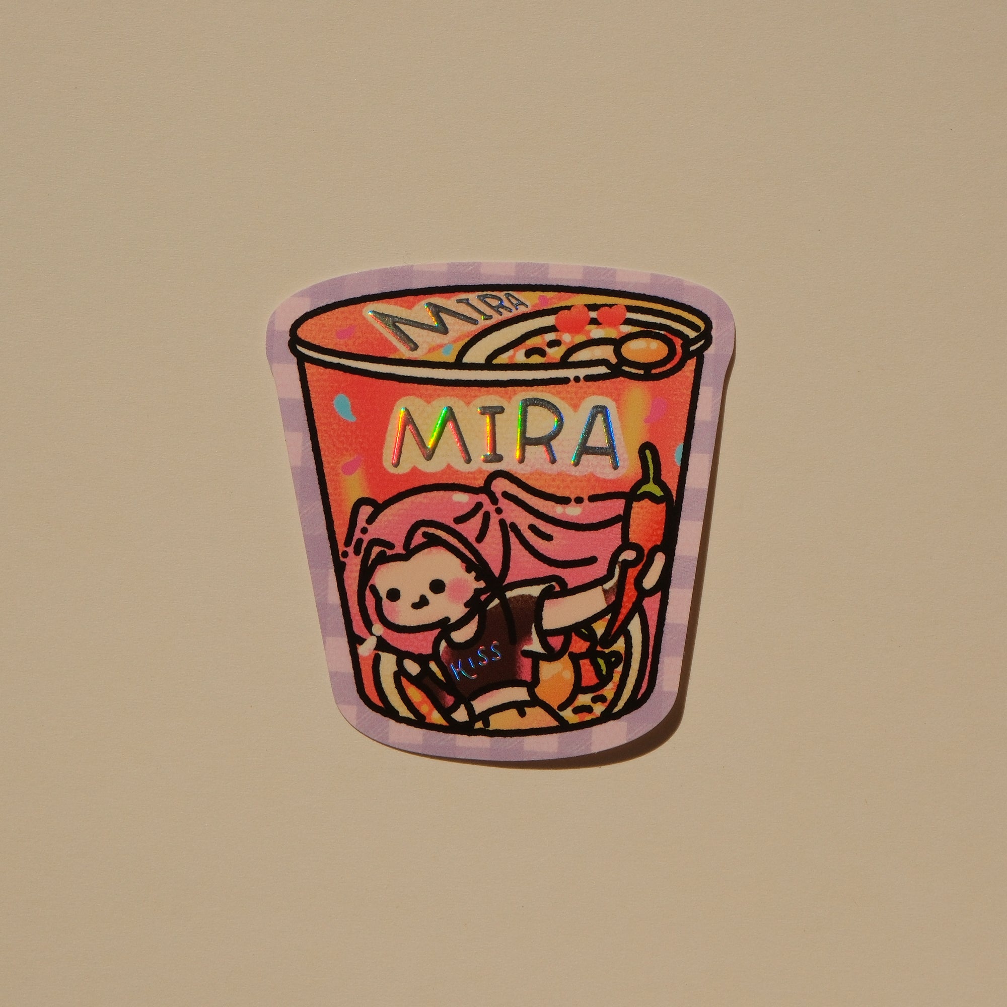Mira Instant Noodle - Kpop Demon Hunters Foil Sticker